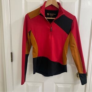 Mountain Force Red Black Colorblock Pullover Long-sleeve athletic women’s small